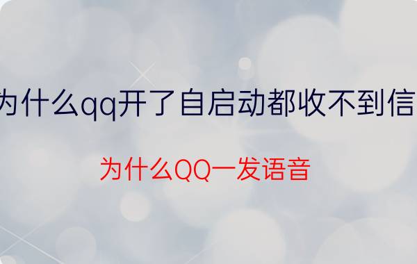 为什么qq开了自启动都收不到信息 为什么QQ一发语音，音乐播放器自动停止？